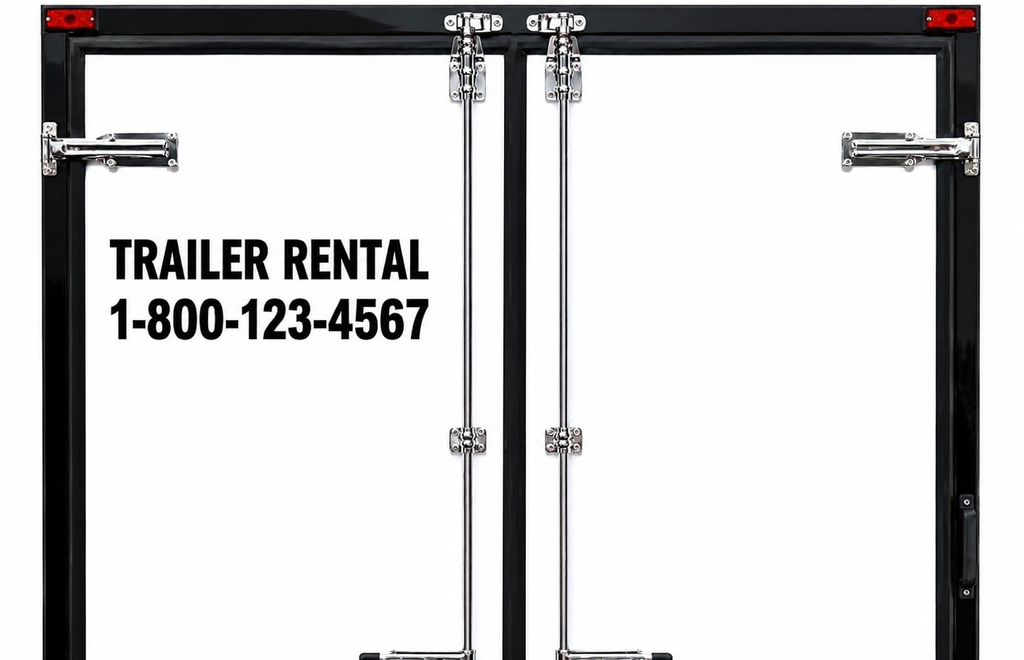 Trailer Rental Vinyl Decal - Personalized Business Sticker with Multiple Color Options - Random Little Finds