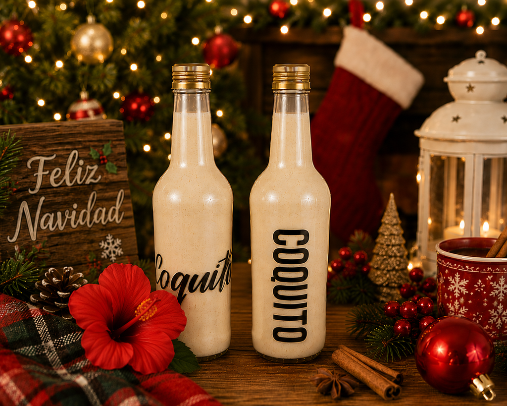 Random Little Finds Coquito Bottle Labels, 6 Pack - Random Little Finds