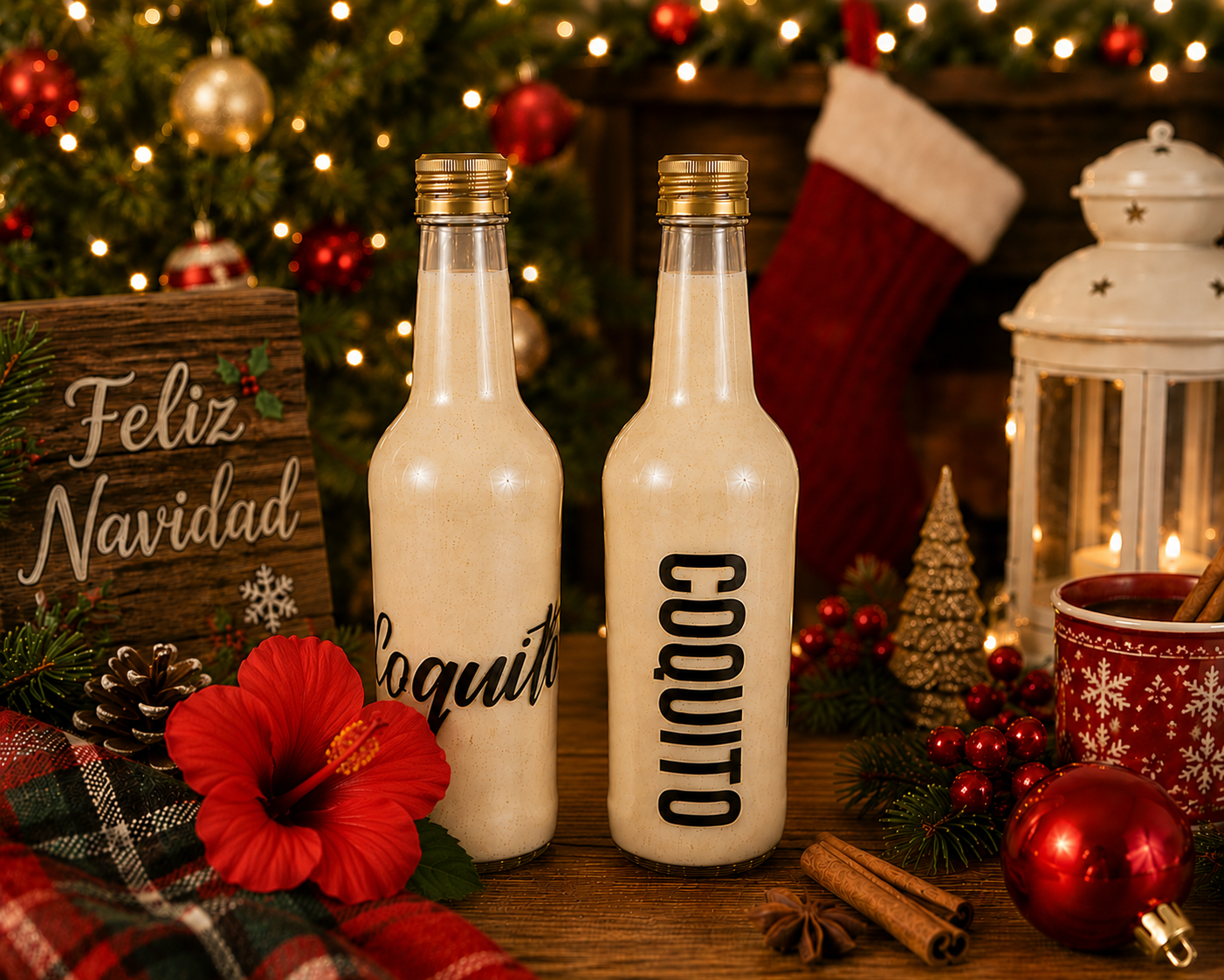 Random Little Finds Coquito Bottle Labels, 6 Pack - Random Little Finds