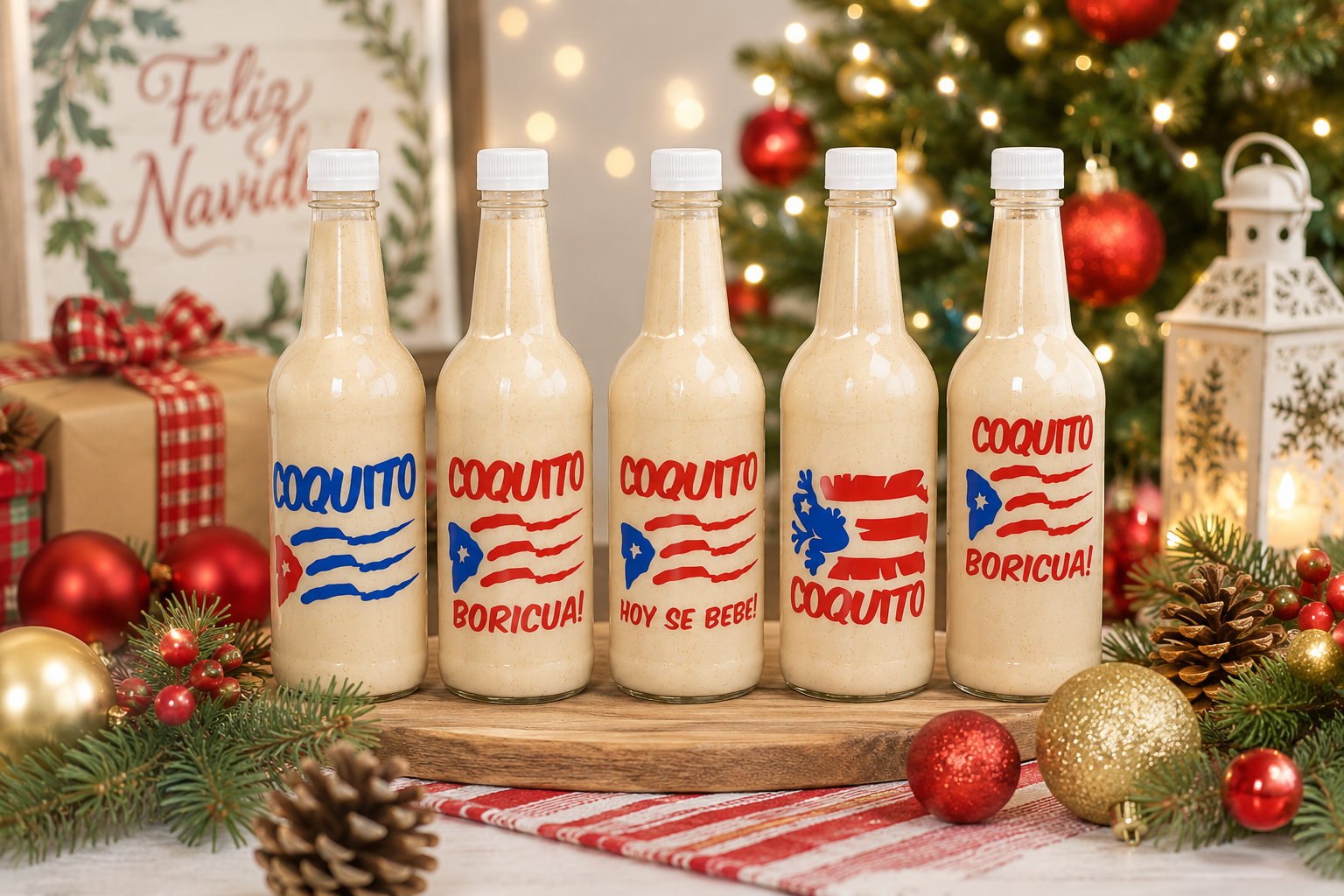 Puerto Rican Coquito Bottle Sticker Decal Collection for 750ml Bottles - Random Little Finds