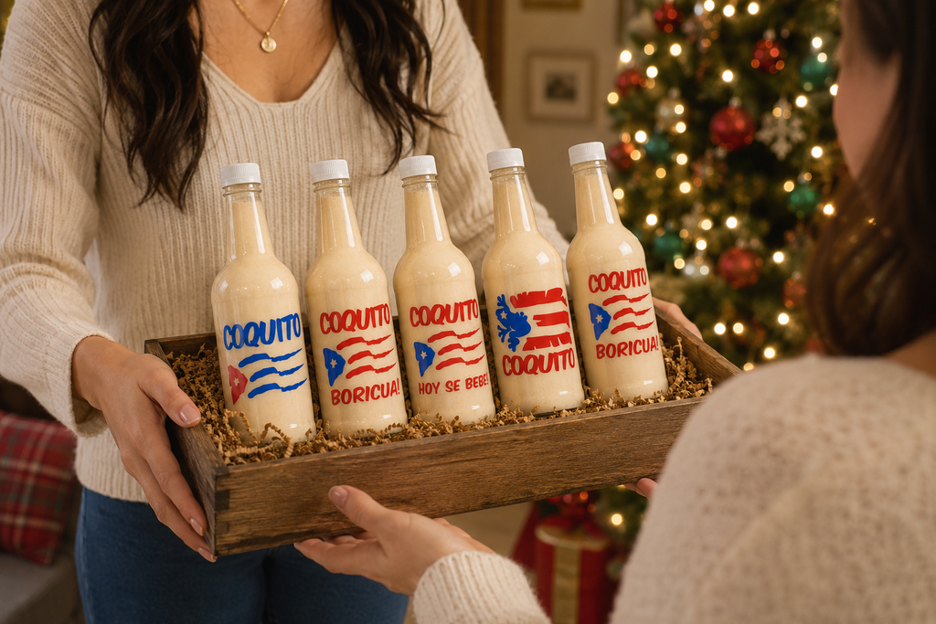 Puerto Rican Coquito Bottle Sticker Decal Collection for 750ml Bottles - Random Little Finds