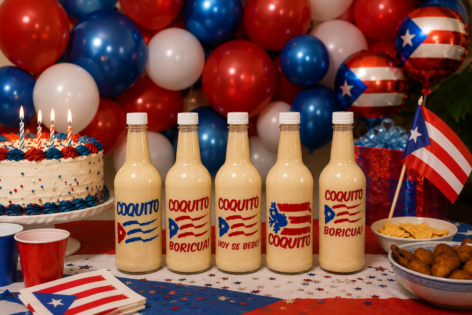 Puerto Rican Coquito Bottle Sticker Decal Collection for 750ml Bottles - Random Little Finds