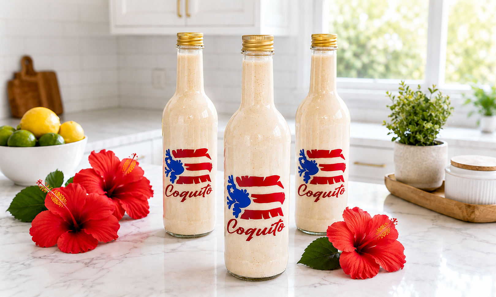 Puerto Rican Flag Decal Sticker Set for 750ml Coquito Bottles - Perfect Puerto Rico Flag Decal - Random Little Finds