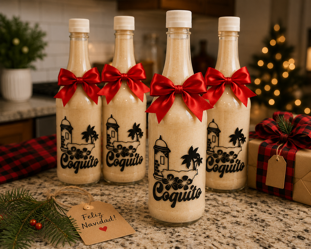 Puerto Rico Coquito Bottle Decorative Labels 1 Dozen Stickers - Random Little Finds