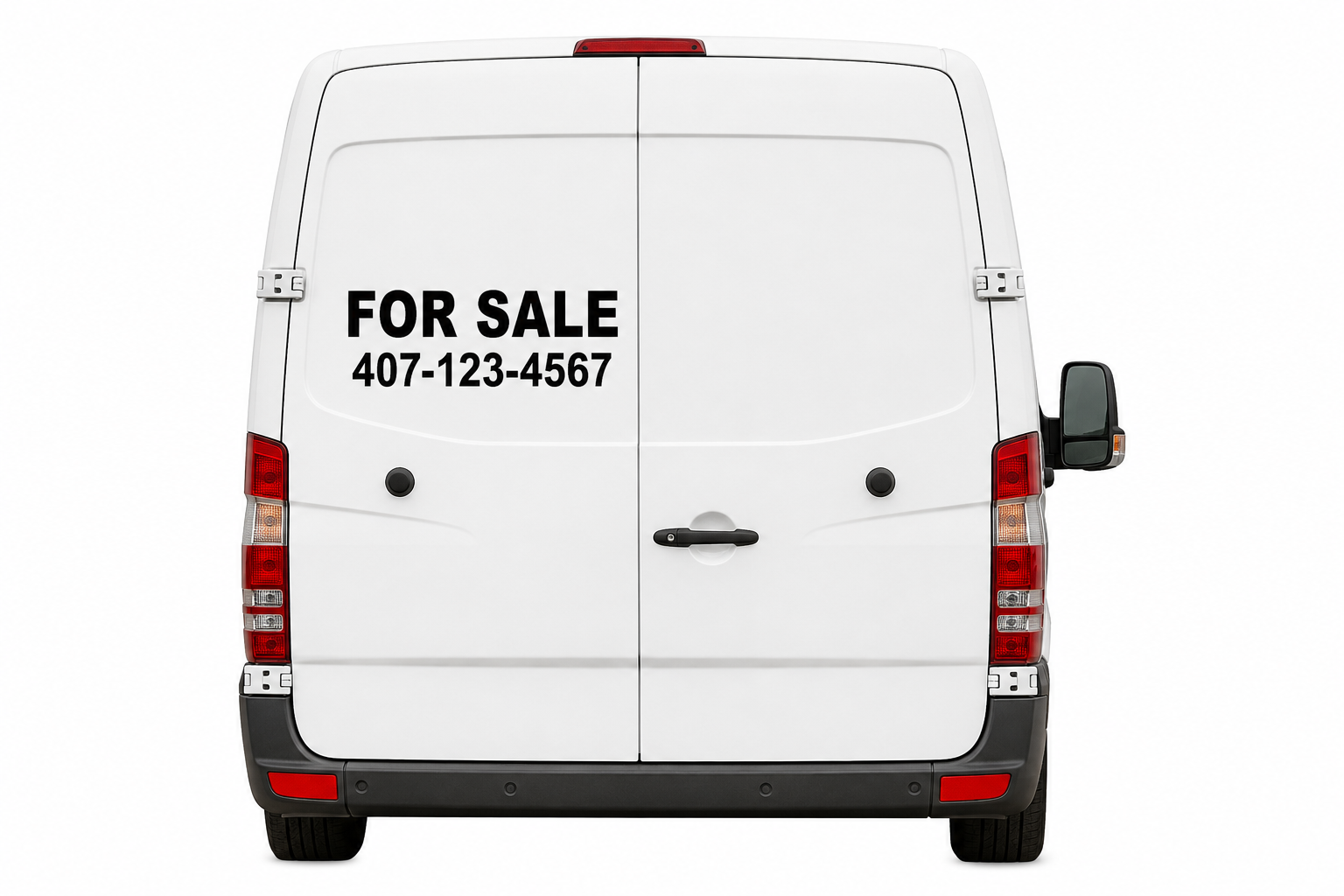 Custom FOR SALE Car Window Decal with Phone Number – Waterproof Vinyl Vehicle Sale Sticker for Cars, Trucks, Vans & RVs