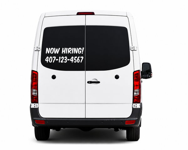 Now Hiring Window Decal – Custom Business Hiring Sign Vinyl Sticker for Car, Truck, Van or Storefront