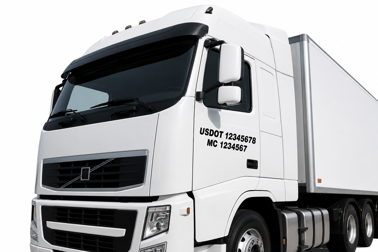 Custom USDOT MC Number Truck Door Decals – Set of 2 Commercial Vehicle Vinyl Stickers