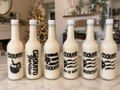Custom Coquito Bottle Decals – Puerto Rican Vinyl Bottle Labels – 2, 6 or 12 Pack Available – Holiday Party Favor Stickers