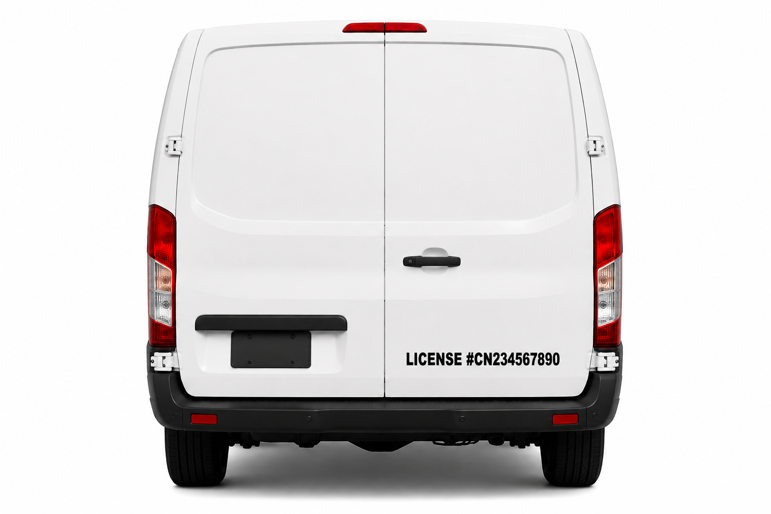 Custom Contractor License Number Decal (2 Pack) – Personalized Vehicle Vinyl Lettering for Vans, Trucks & Work Vehicles