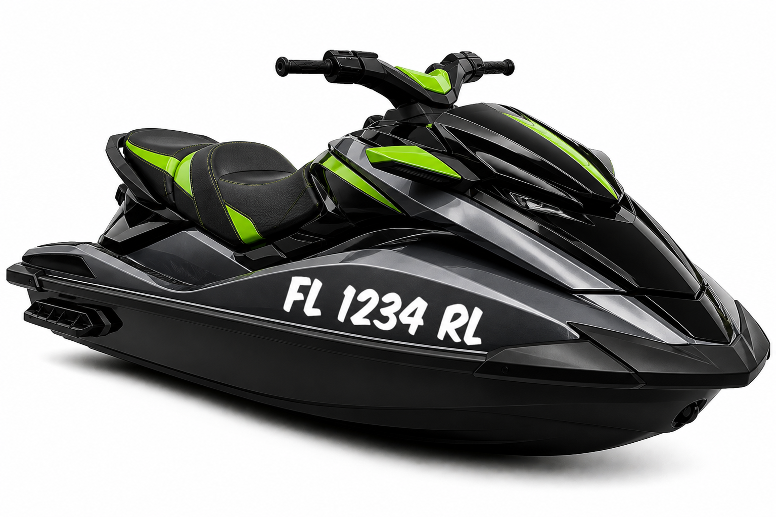 Custom Boat Registration Number Decal Set for Jet Ski, Watercraft Identification Stickers, Multiple Font Styles and Colors Available, Vinyl Material