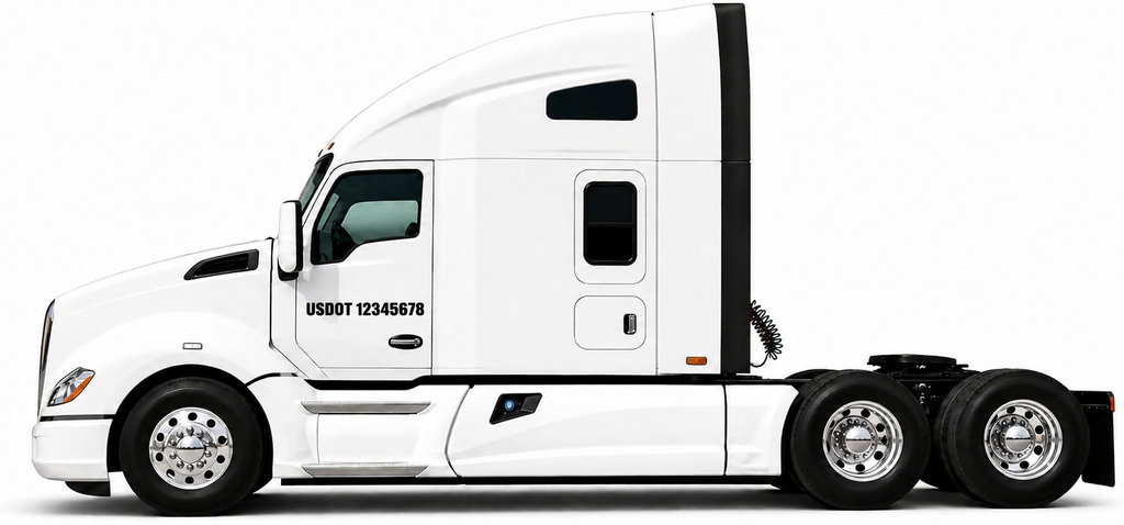 Custom USDOT Number Decals for Trucks - 2 Pack Vinyl Lettering