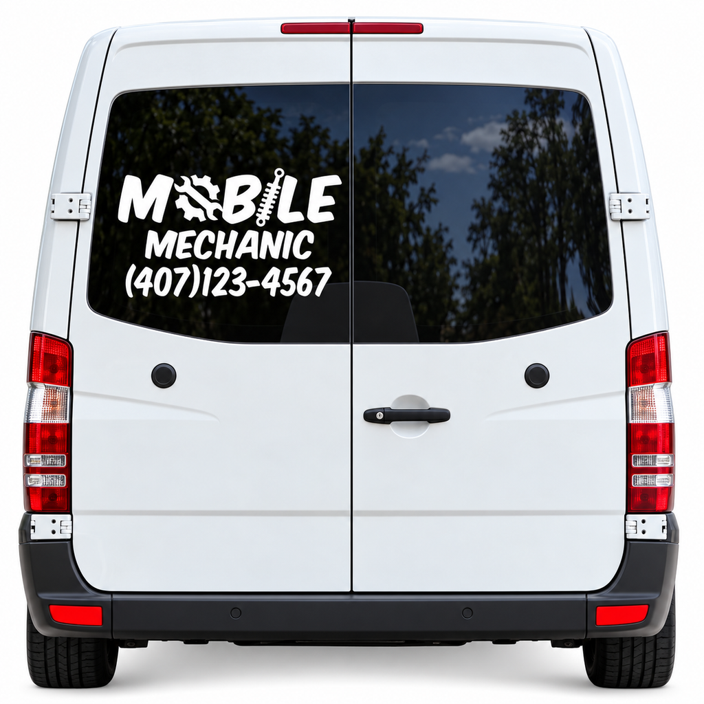 Custom Mobile Mechanic Decal - Elevate Your Brand with Personalized Vinyl for Your Vehicle