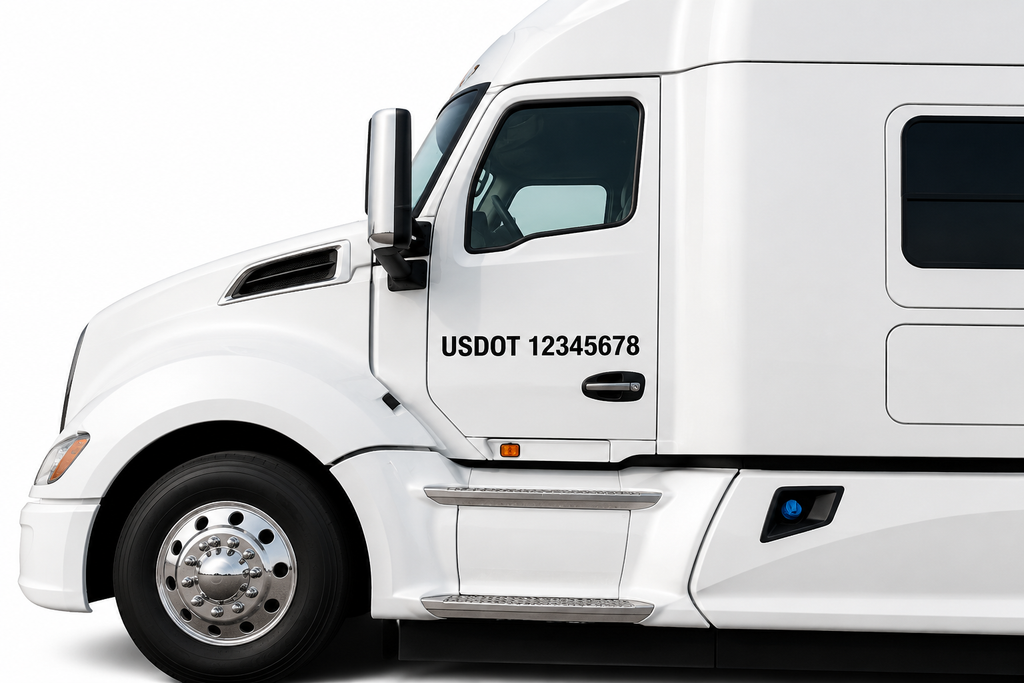 Custom USDOT decals for commercial truck