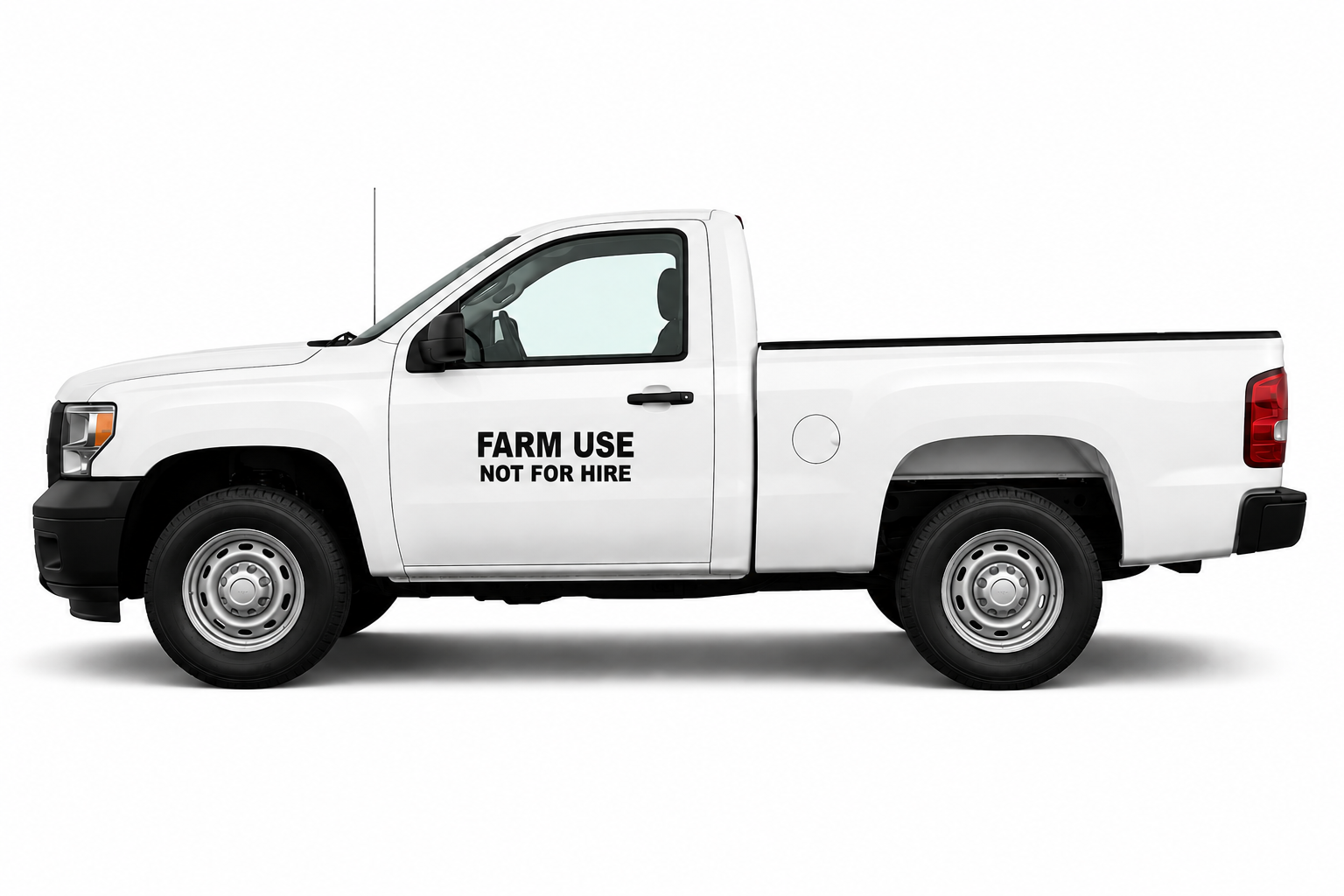 Farm Use Not For Hire Decal for Trucks & Farm Vehicles – Waterproof Vinyl Lettering