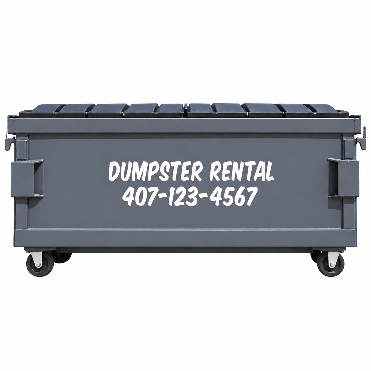 Dumpster Rental Decal Sticker with Custom Phone Number