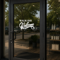 Welcoming Walk-Ins Welcome Door Decal – Elevate Your Business's Appeal - Random Little Finds