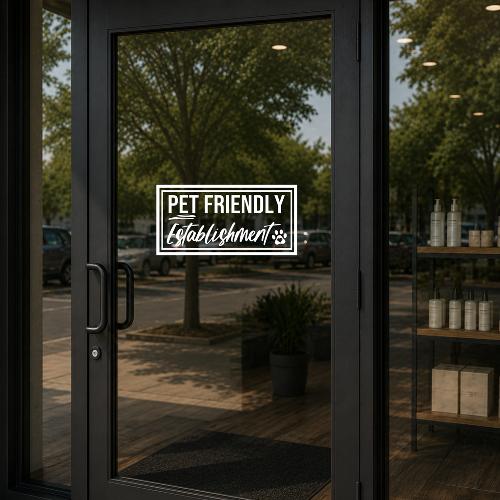 Pet Friendly Establishment Sign | Welcoming Decal for Your Retail Store - Random Little Finds