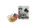 Puerto Rico Decal Sticker Glass Bottle Decorative Label Sticker & Pava Straw Hat Puerto Rico Flag Morro Decal (Glass Bottle Not Included)