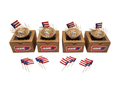 Random Little Finds Puerto Rico Mini Pavita Domino Hats Party Favor Boxes with Straw Hats and Toothpick Flags