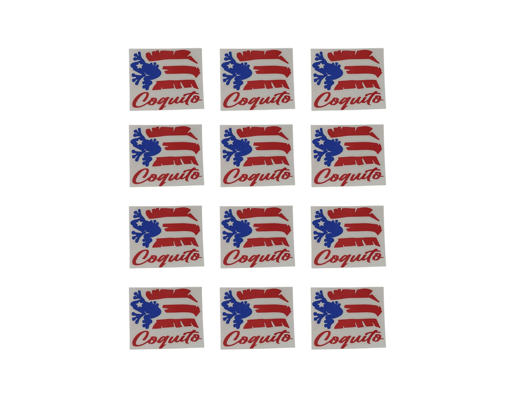 Puerto Rico Decal Sticker Glass Bottle Decorative Labels Stickers Puerto Rico Flag Coqui Decal (Bottle Not Included)