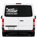 Boat Detailing Custom Rear Window Business Decal | Personalized Phone Number Vinyl for Work Vans & Trucks