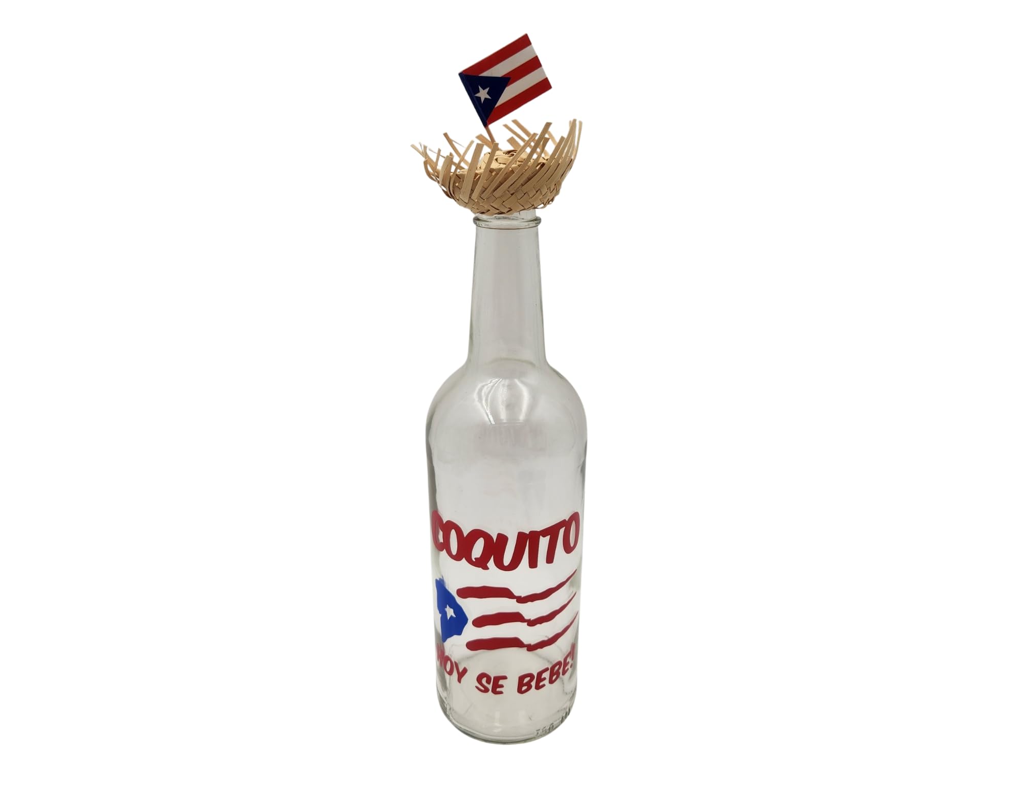 Pack of 2 Mini 2" Pava Straw Traditional Pavita Hats Puerto Rico & Toothpick Flags Jibaro Hats Party Favors Birthday Souvenirs Coquito Bottle Topper