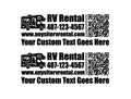 Custom RV Rental Vinyl Decal with QR Code and Phone Number, 24x8.2 Inch, 2 Pack