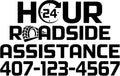 Random Little Finds 24 Hour Roadside Assistance Decal, Vehicle Tow Truck Vinyl Sticker with Phone Number, Multiple Color Options, Weather-Resistant