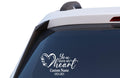You Have My Heart Memorial Decal, Custom Name and Date, Vinyl Car Window Sticker with Heart and Butterfly Design