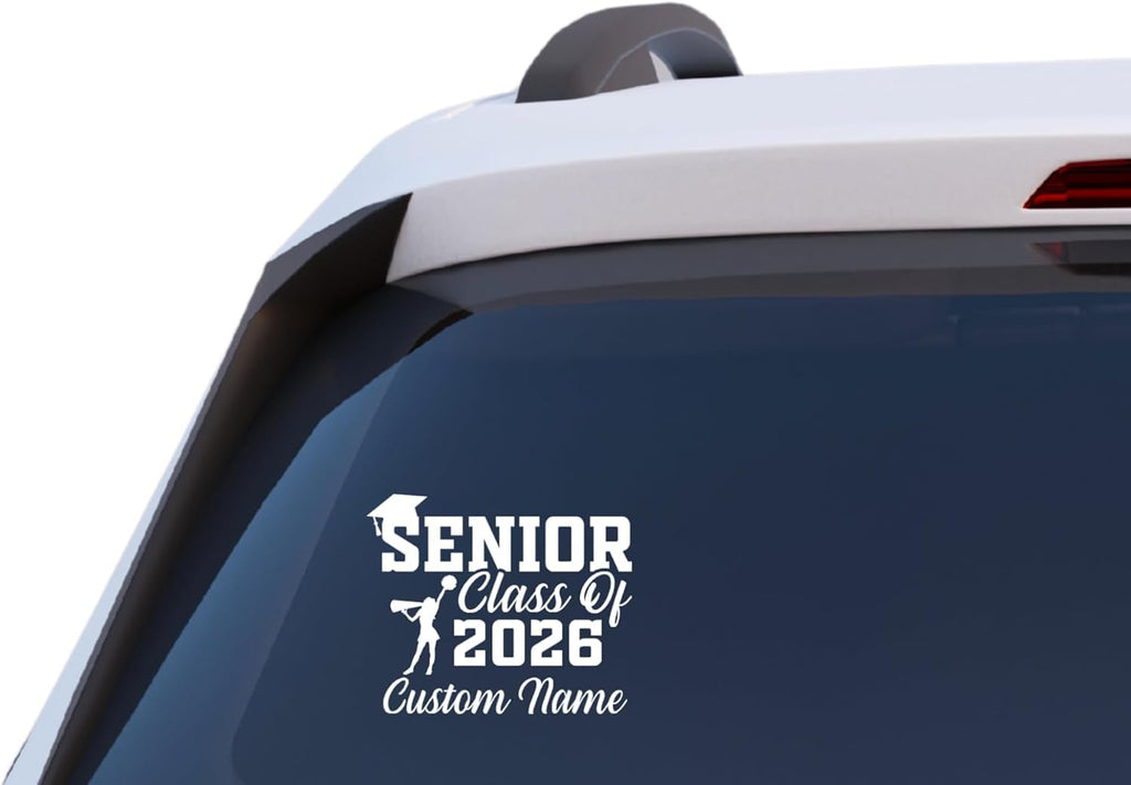 Senior Class of 2026 Cheerleading Squad Decal, Custom Name Vinyl Sticker
