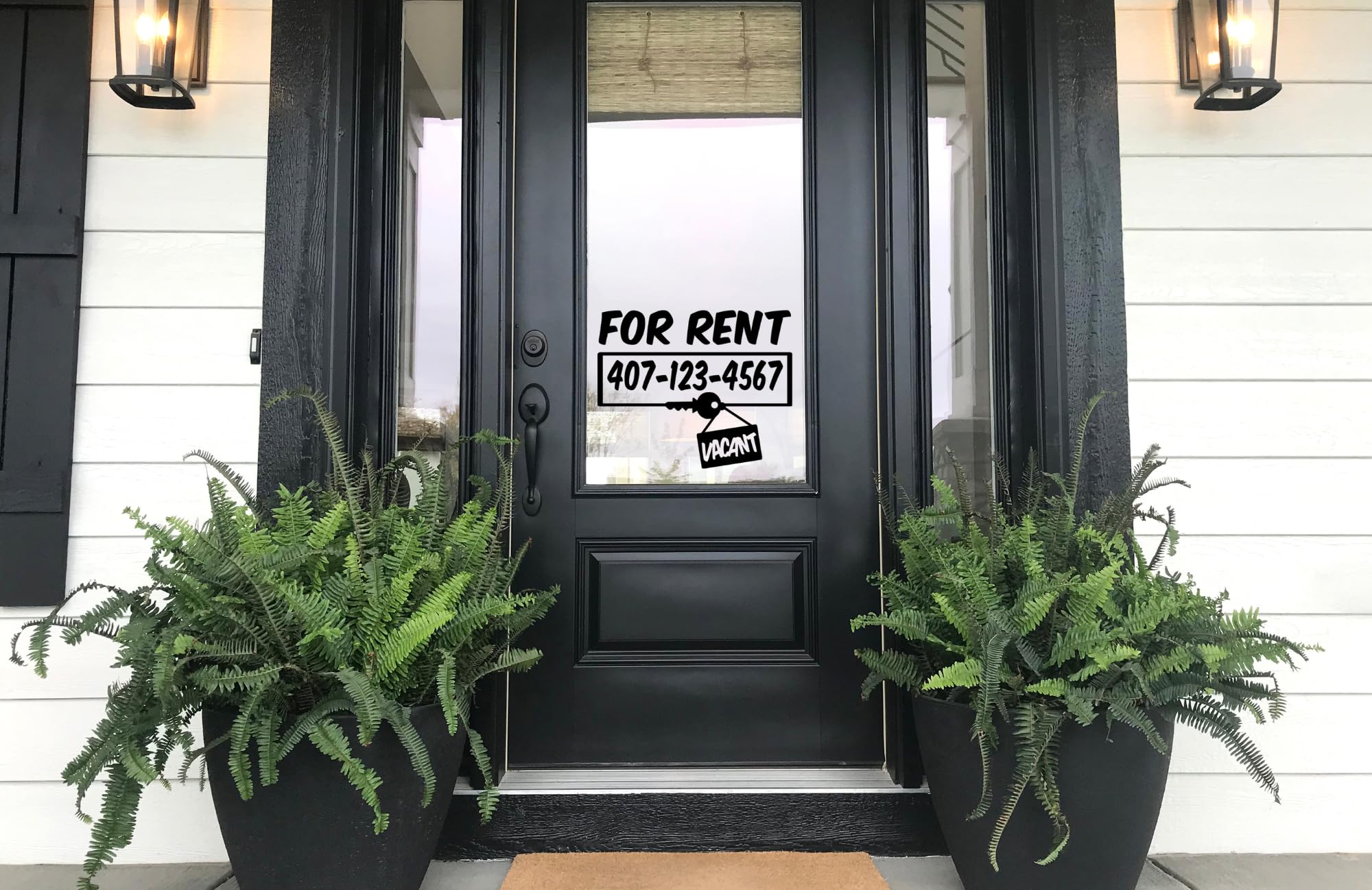 For Rent with Custom Phone Number Vinyl Decal Sticker, Customizable Contact Information Sign, Available in 24 Colors