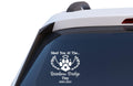 Pet Memorial Car Decal, Meet You at The Rainbow Bridge Window Sticker with Angel Wings and Paw Print, Customizable Vinyl Decal
