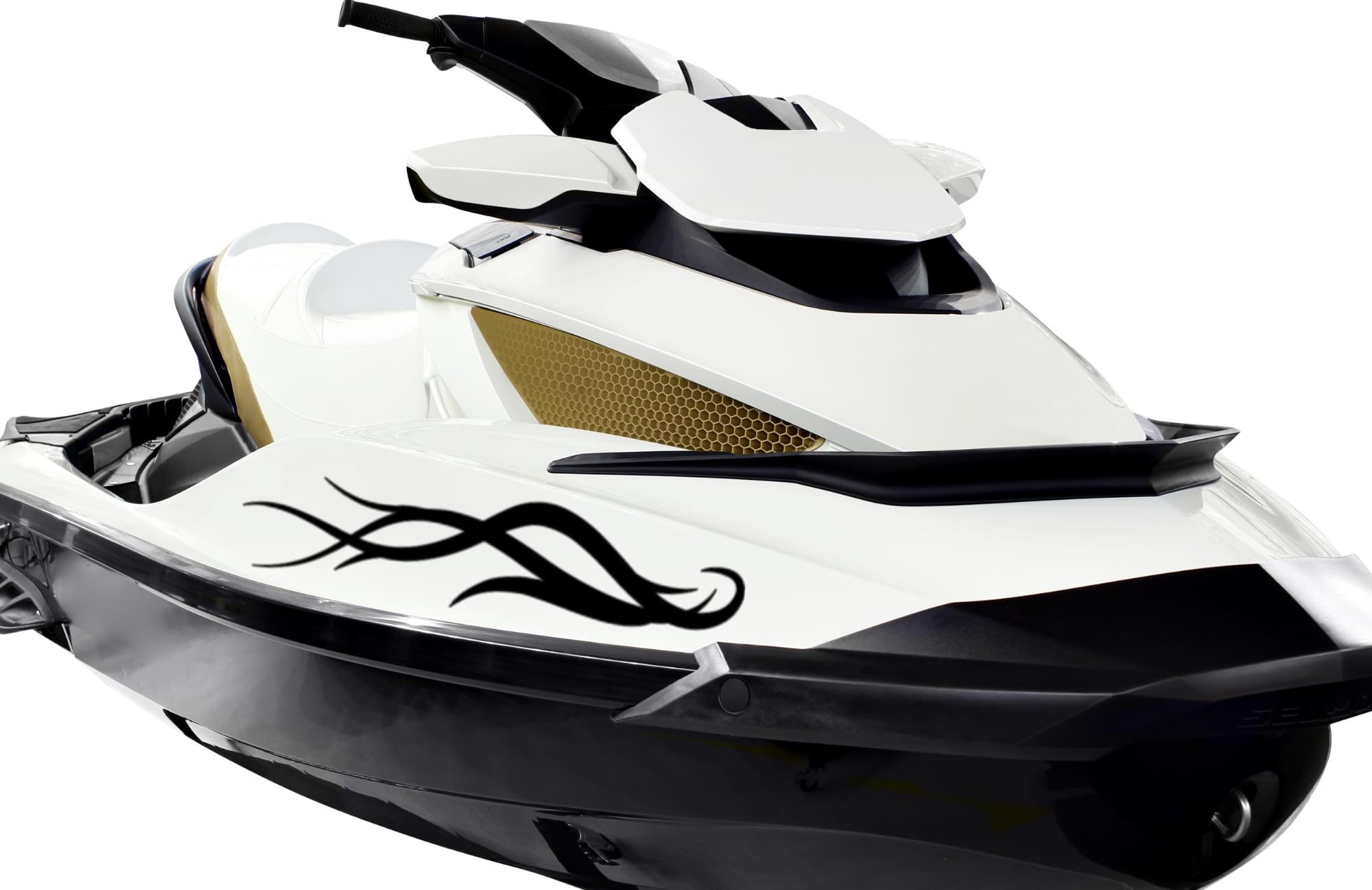 Thorn Stripe Jet Ski Decals, Tribal Design, 24 x 5.5 Inches, Vinyl Sticker Set for Watercraft, 2 Piece