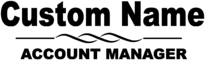 Custom Name Account Manager Door Decal, Personalized Office Sign, Vinyl Wall Sticker, Professional Design, Multiple Colors Available