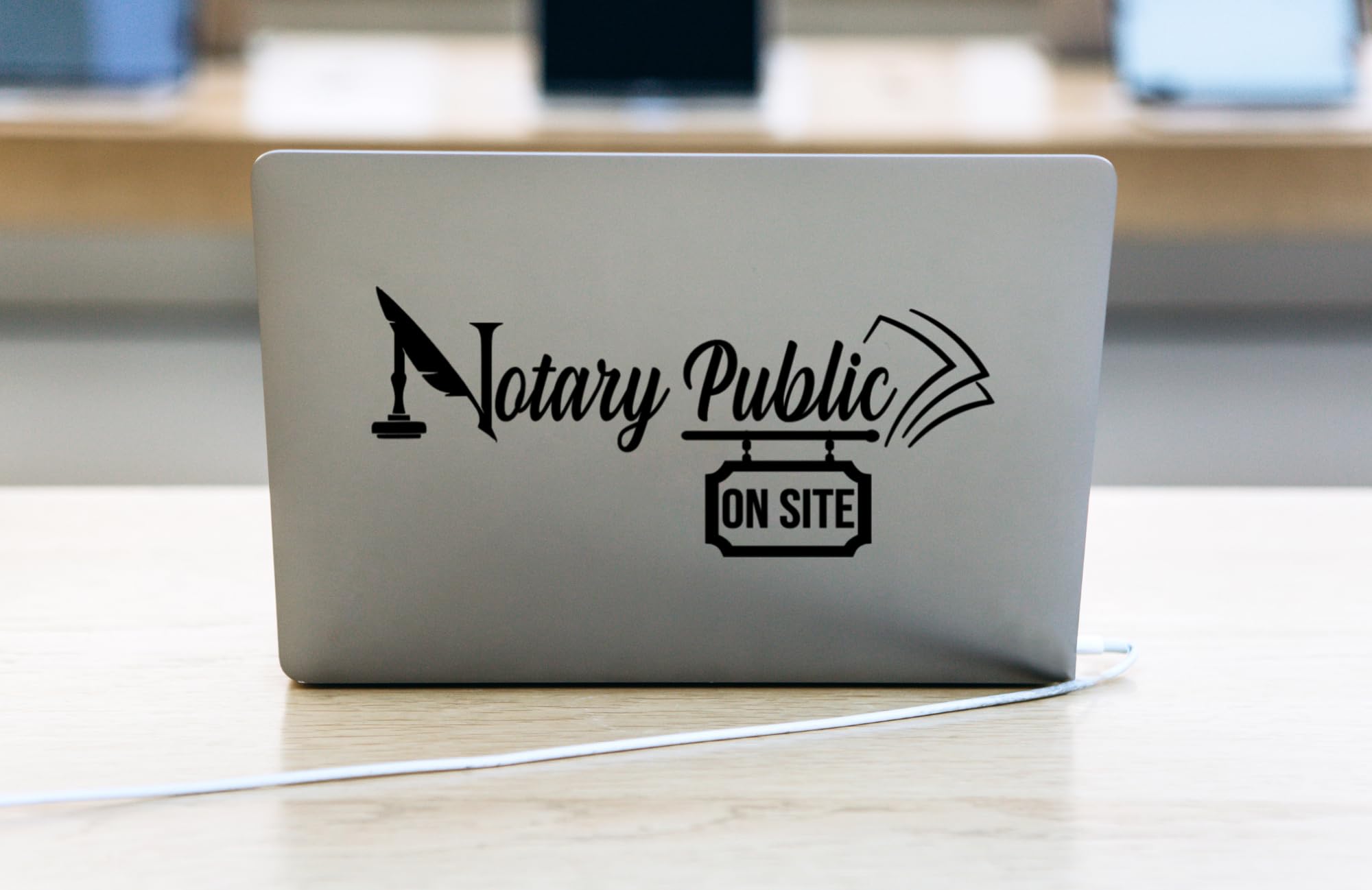 Custom Notary Public On Site Vinyl Window Decal | Business Door & Storefront Sticker