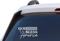 God Bless America Vinyl Decal Sticker, Patriotic American Flag Design with Stars, Car Window Decal