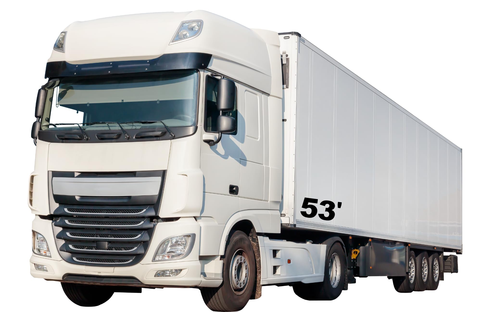 53ft Truck Trailer Length Decal, Vinyl Sticker Set for Commercial Vehicles Trucks