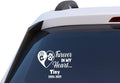 Furever in My Heart Pet Memorial Decal, Custom Vinyl Car Window Sticker with Paw Print and Hand Print Design