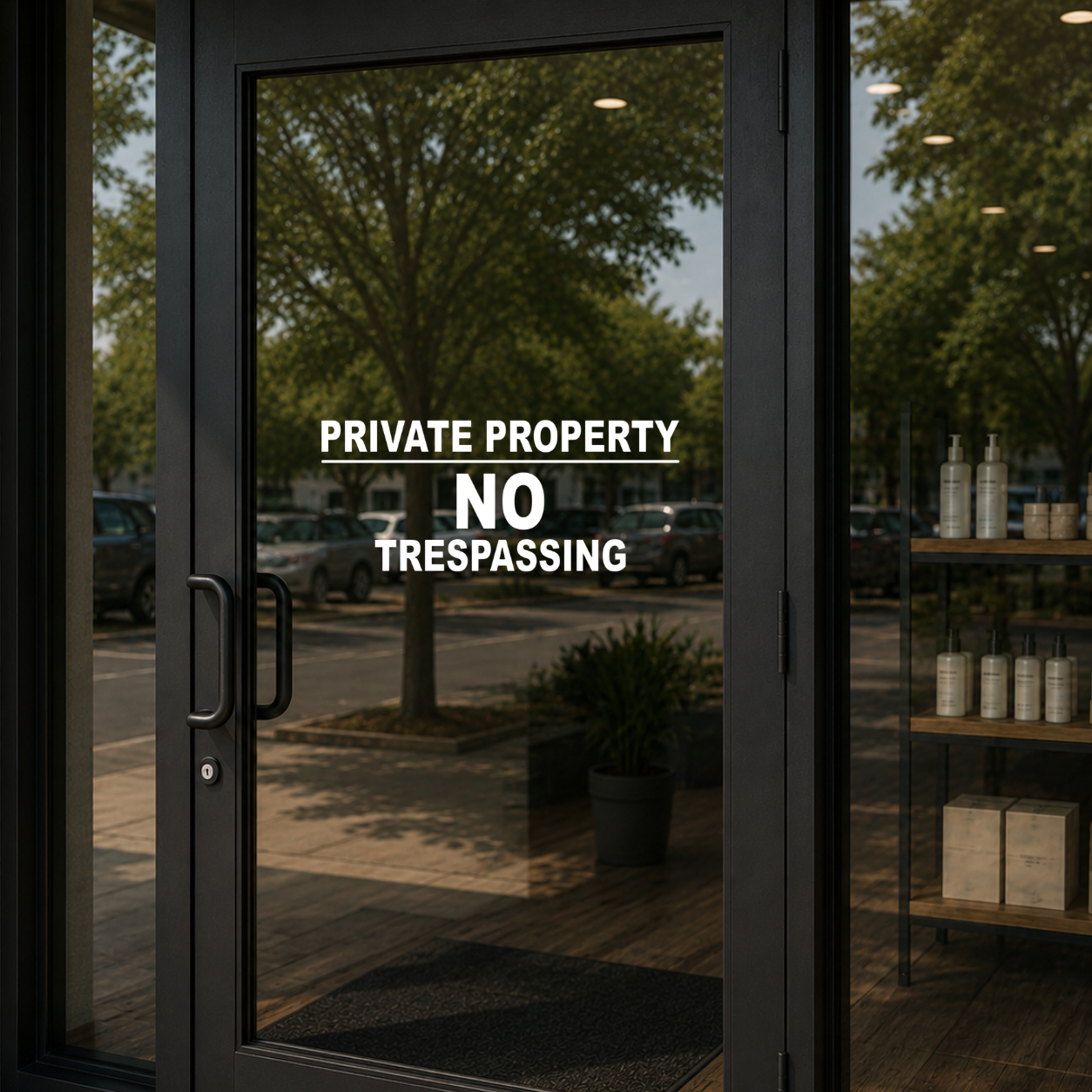 No Trespassing Sign Decal - Durable Private Property Warning Sticker, Weather-Resistant & Customizable in 25+ Colors - Random Little Finds